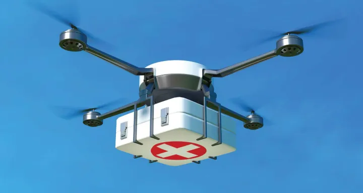 Drones delivering vaccines in India